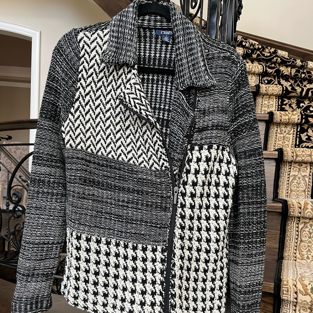 Chaps 100 cotton blazer sweater